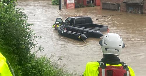 MITF1 swift water rescue team was deployed to Vermont July 10, 2023, to support rescue efforts. 